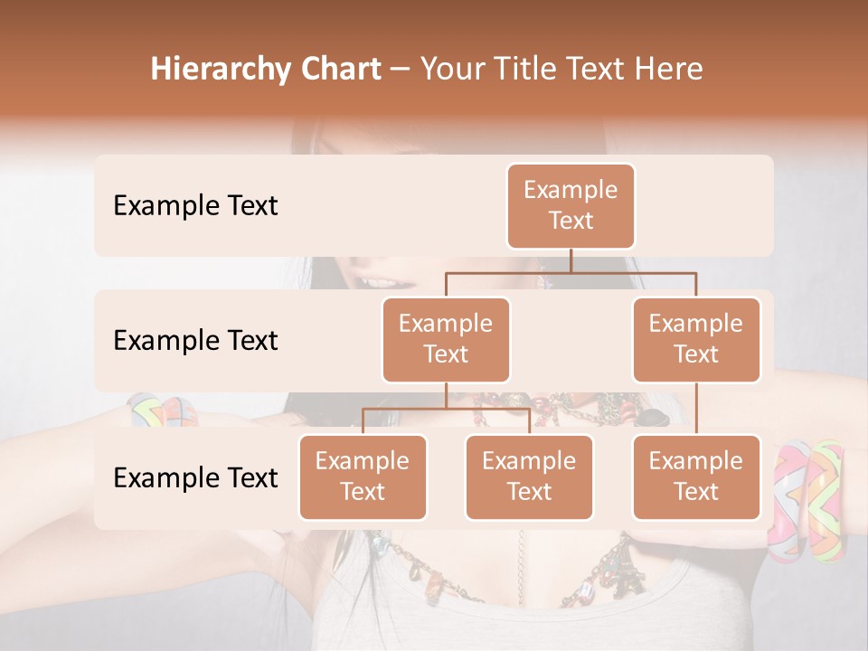 Accessories Black Hair Model PowerPoint Template