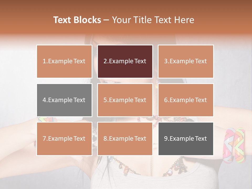 Accessories Black Hair Model PowerPoint Template