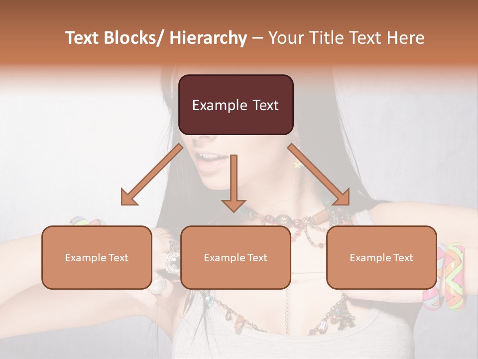 Accessories Black Hair Model PowerPoint Template