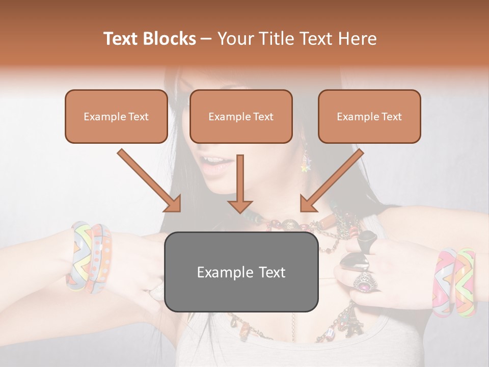 Accessories Black Hair Model PowerPoint Template