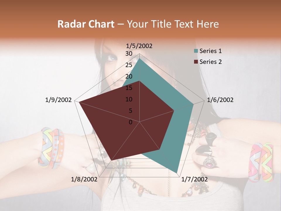 Accessories Black Hair Model PowerPoint Template