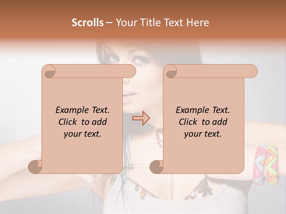 Accessories Black Hair Model PowerPoint Template