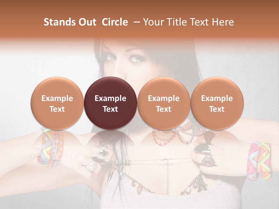 Accessories Black Hair Model PowerPoint Template