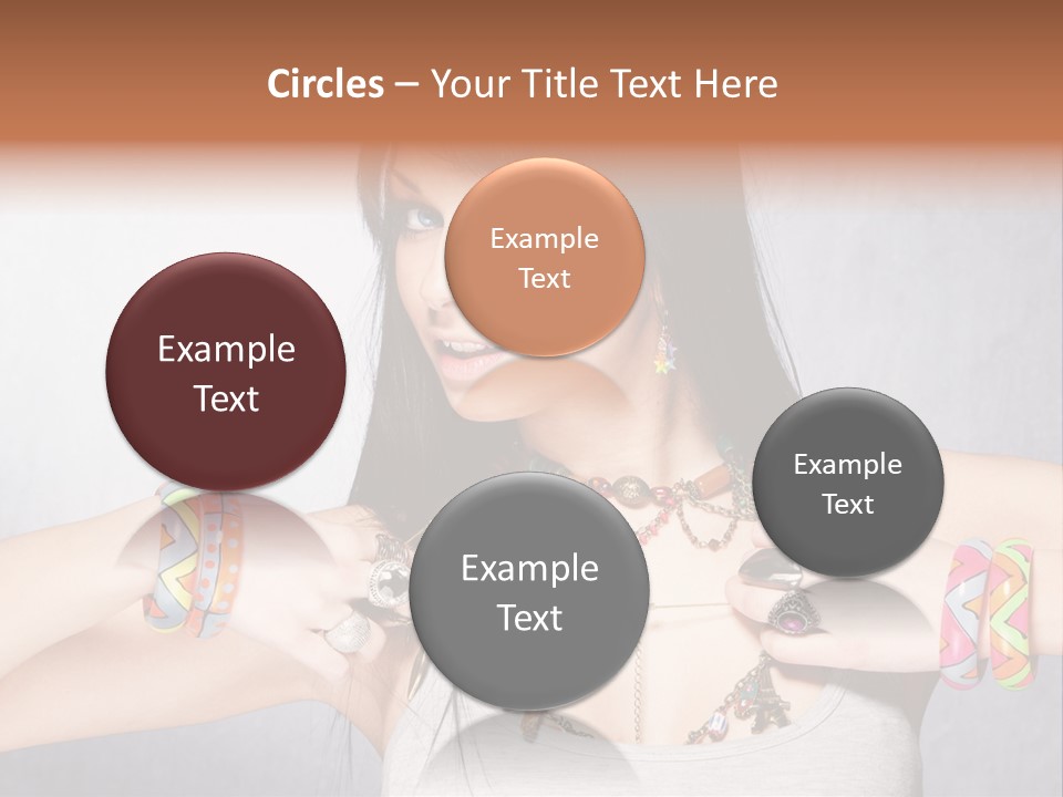 Accessories Black Hair Model PowerPoint Template