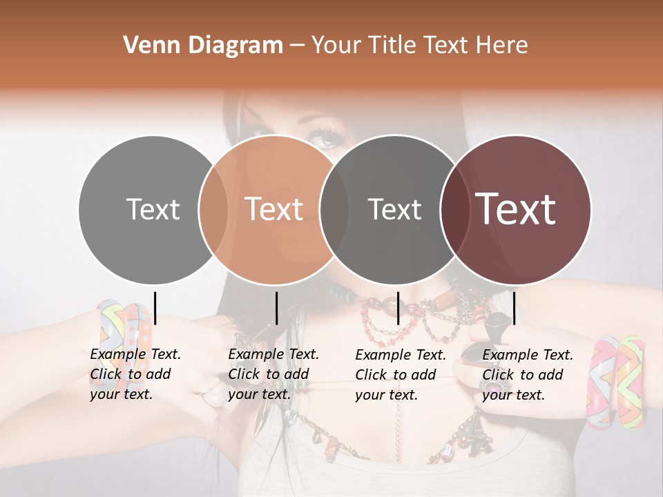 Accessories Black Hair Model PowerPoint Template