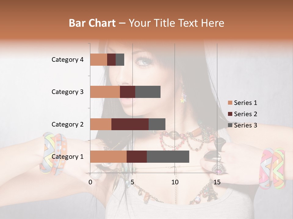 Accessories Black Hair Model PowerPoint Template