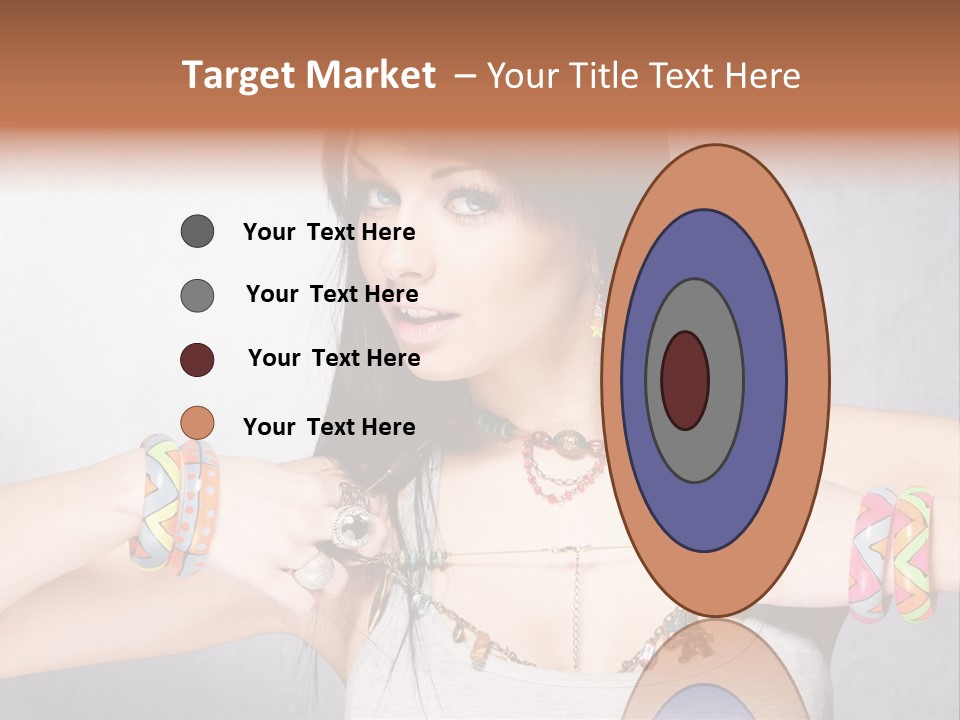 Accessories Black Hair Model PowerPoint Template