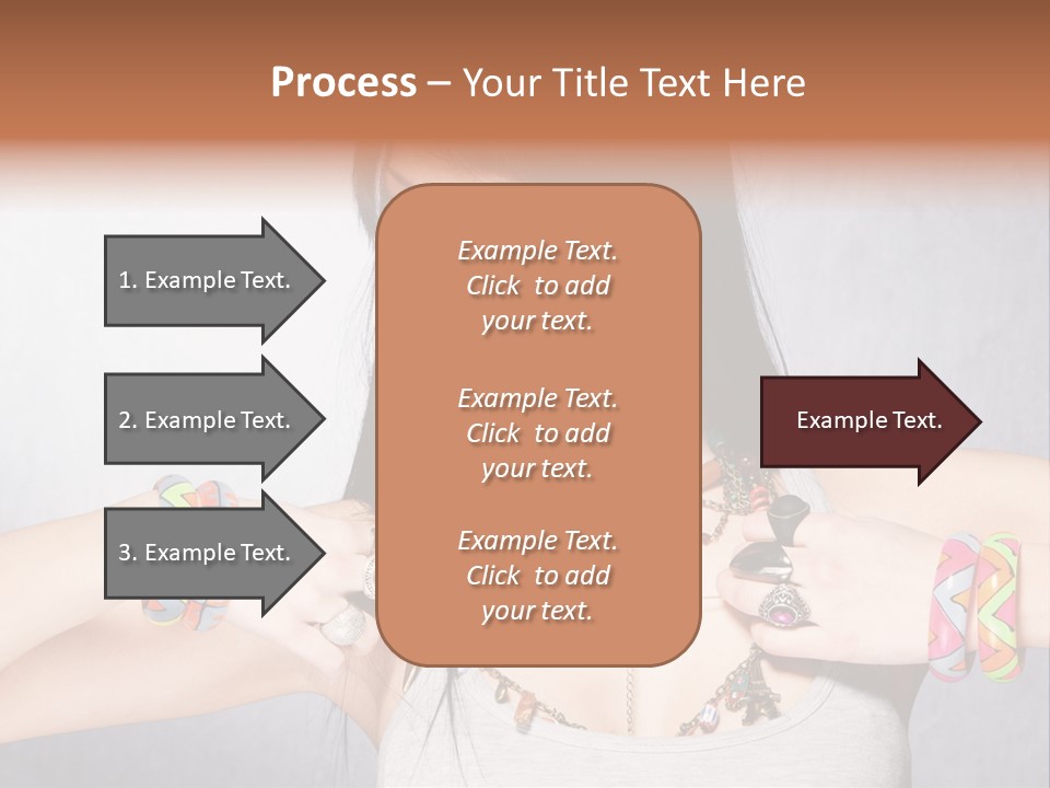 Accessories Black Hair Model PowerPoint Template