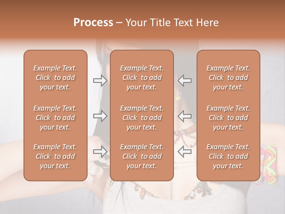 Accessories Black Hair Model PowerPoint Template