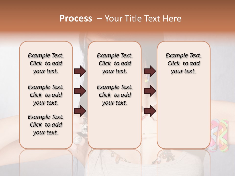 Accessories Black Hair Model PowerPoint Template