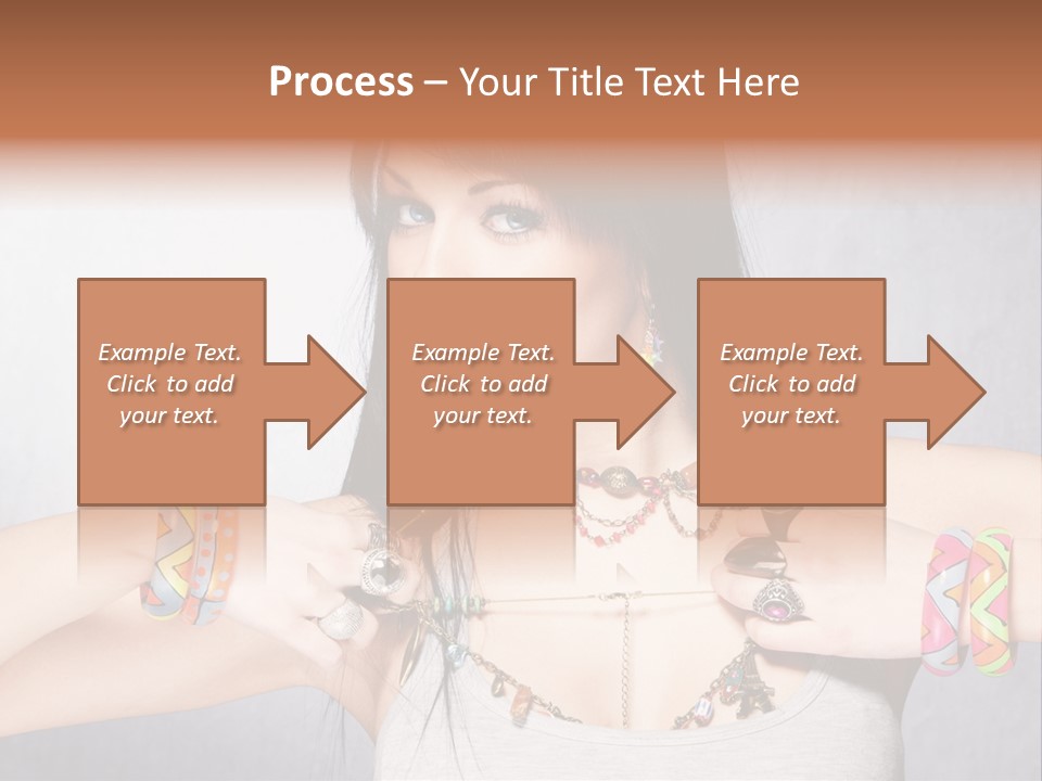 Accessories Black Hair Model PowerPoint Template