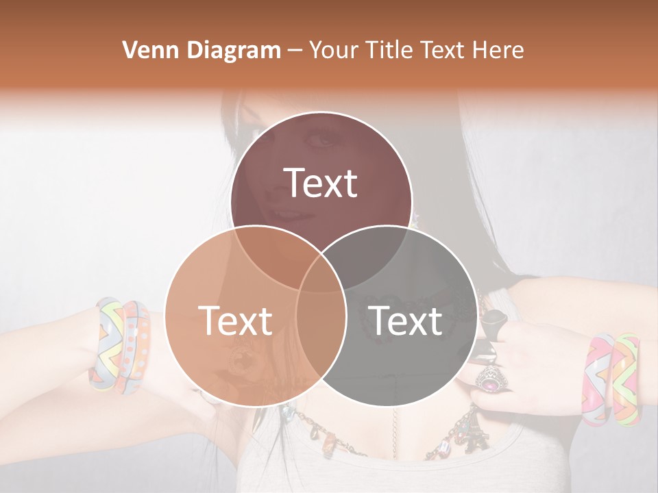 Accessories Black Hair Model PowerPoint Template