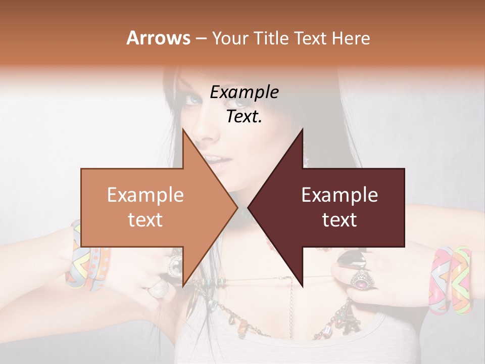 Accessories Black Hair Model PowerPoint Template