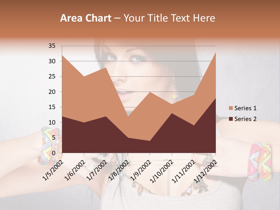 Accessories Black Hair Model PowerPoint Template