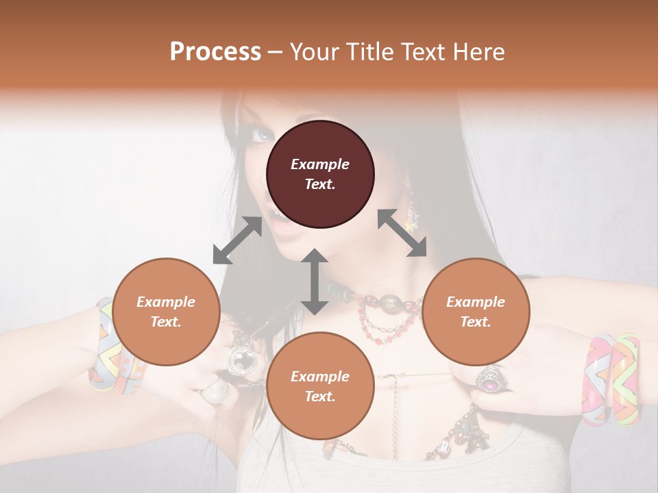 Accessories Black Hair Model PowerPoint Template