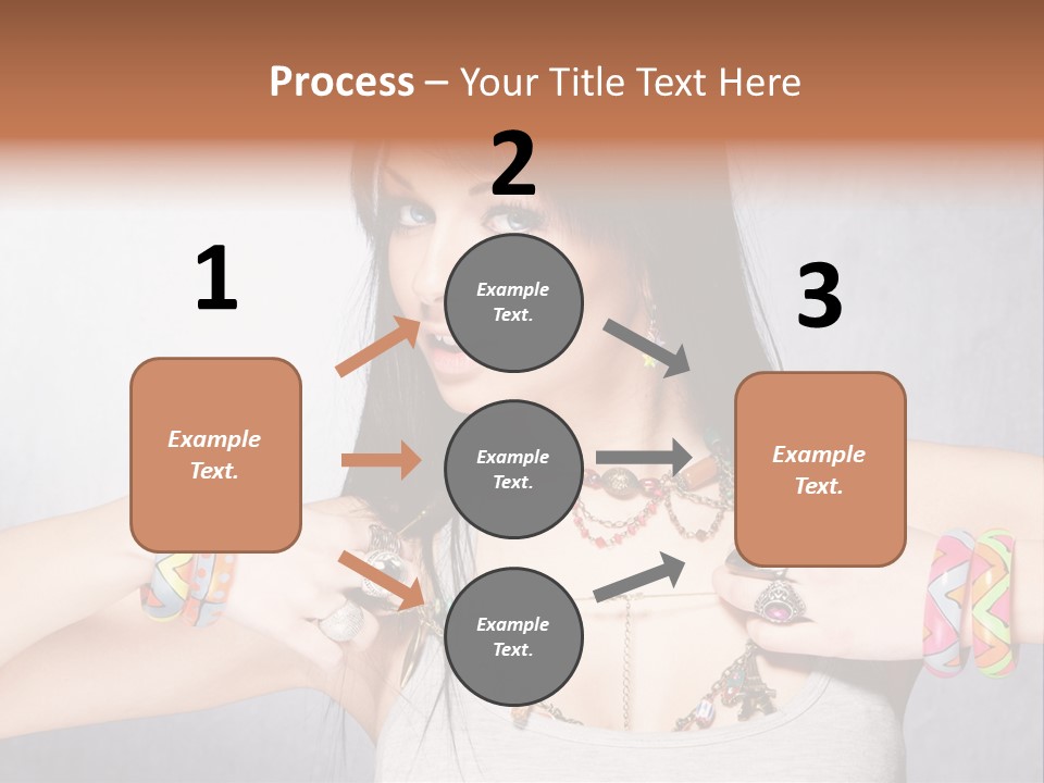 Accessories Black Hair Model PowerPoint Template