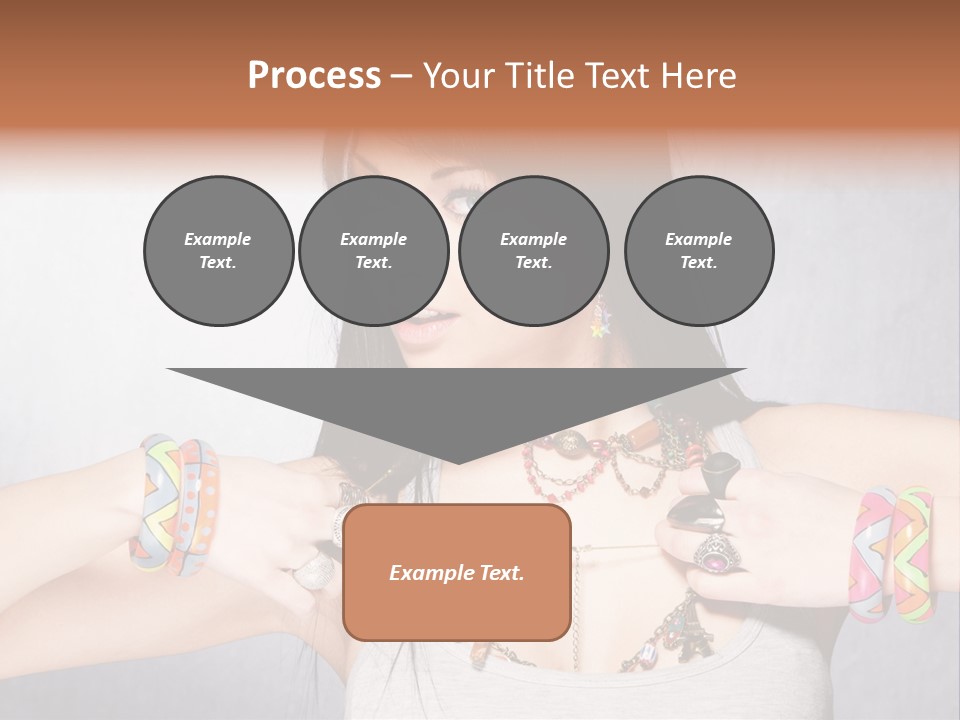 Accessories Black Hair Model PowerPoint Template