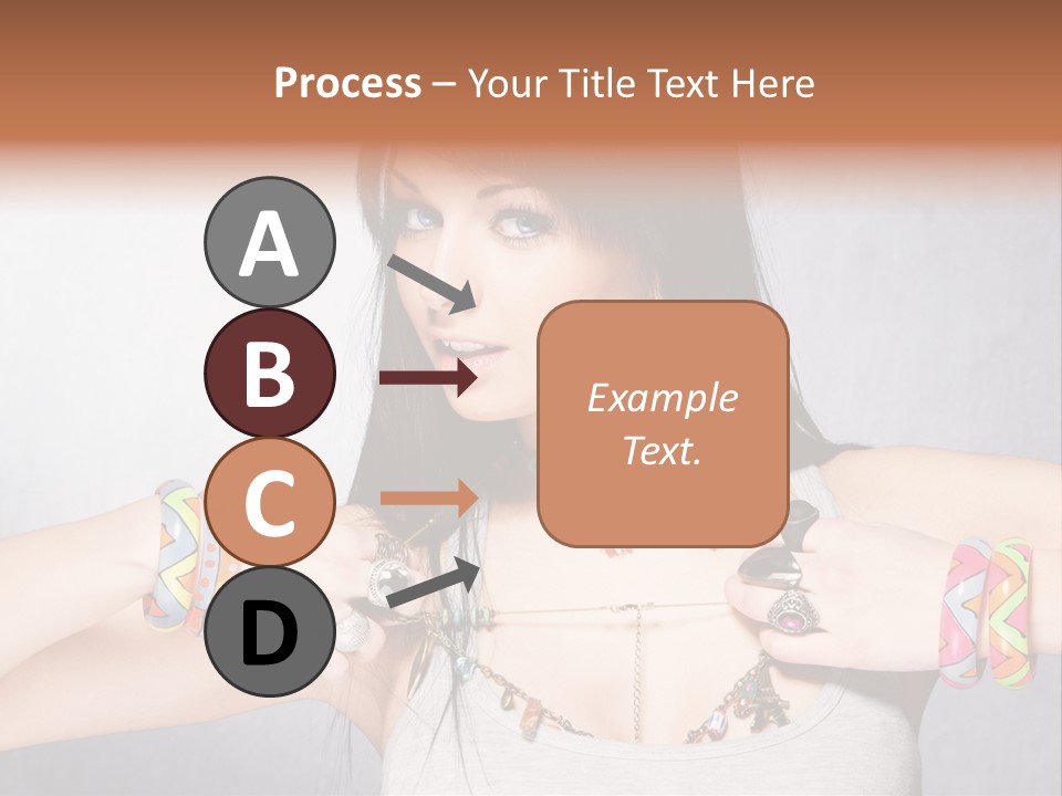 Accessories Black Hair Model PowerPoint Template