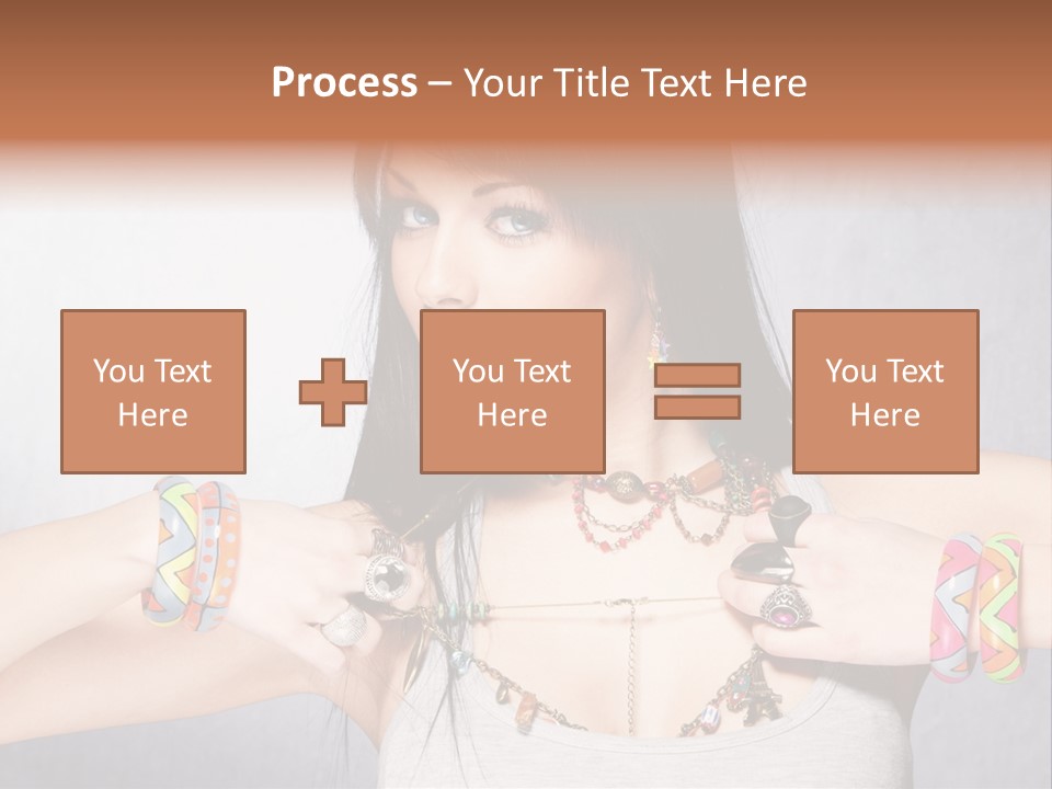 Accessories Black Hair Model PowerPoint Template