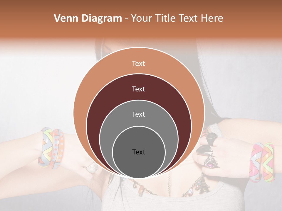 Accessories Black Hair Model PowerPoint Template