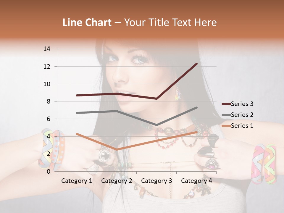 Accessories Black Hair Model PowerPoint Template