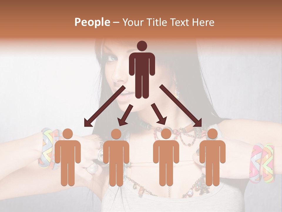 Accessories Black Hair Model PowerPoint Template