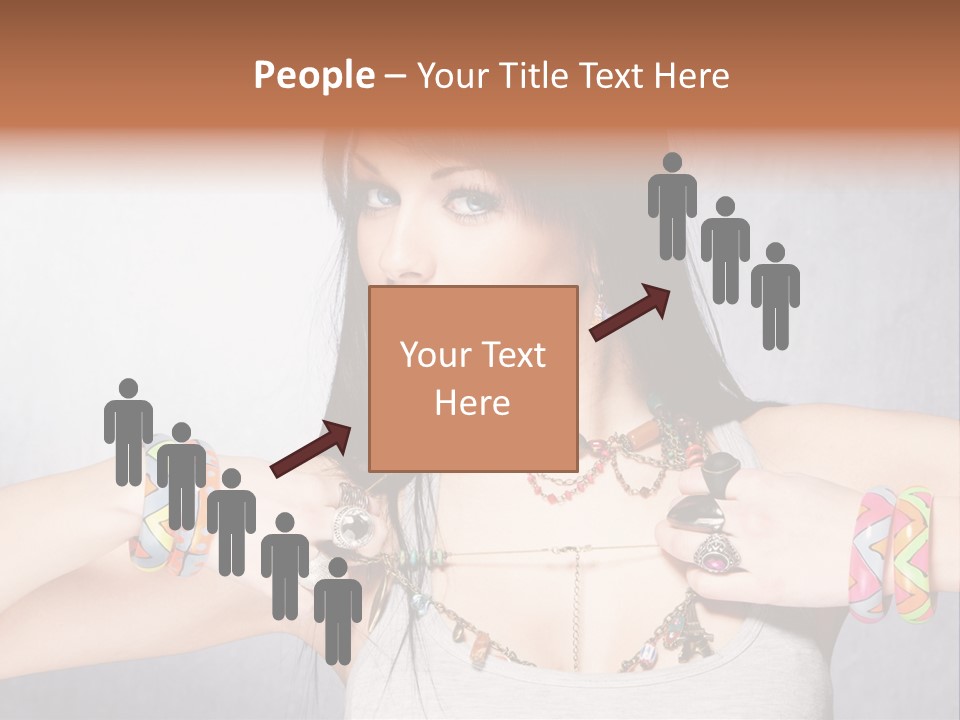 Accessories Black Hair Model PowerPoint Template