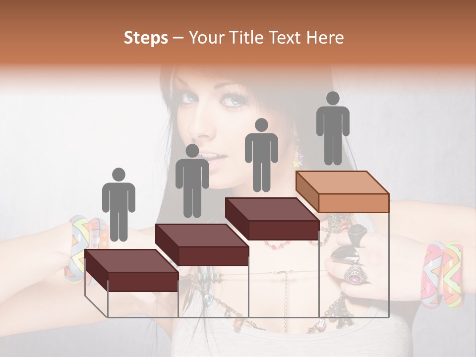 Accessories Black Hair Model PowerPoint Template