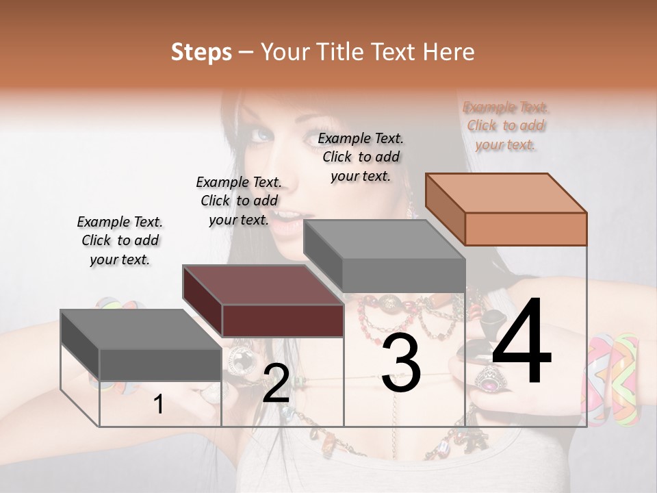 Accessories Black Hair Model PowerPoint Template