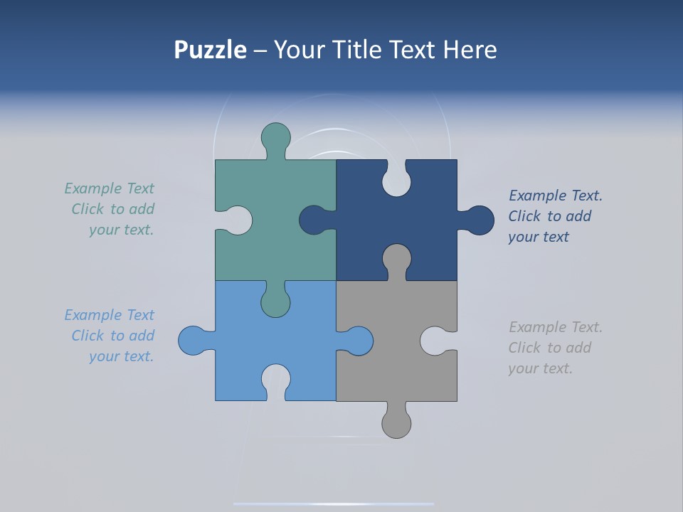 Symbol Blue Security PowerPoint Template