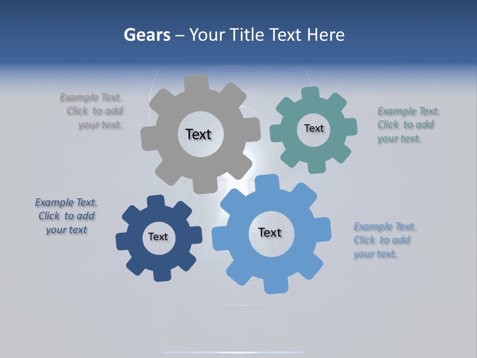 Symbol Blue Security PowerPoint Template