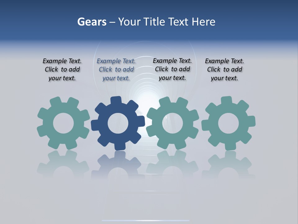 Symbol Blue Security PowerPoint Template