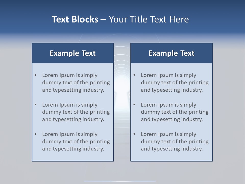 Symbol Blue Security PowerPoint Template