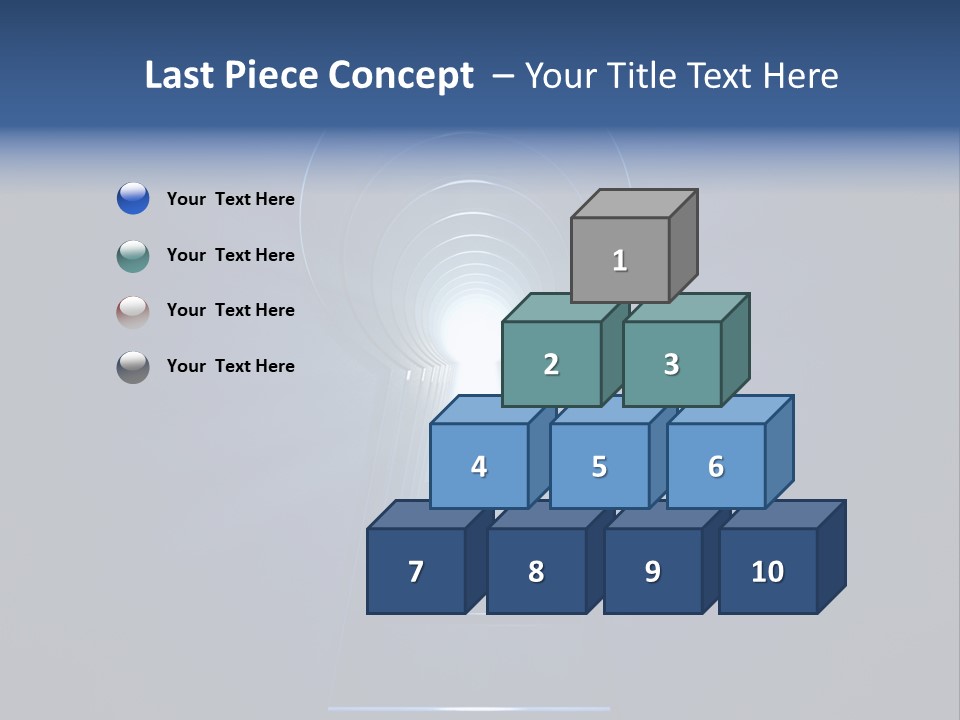 Symbol Blue Security PowerPoint Template