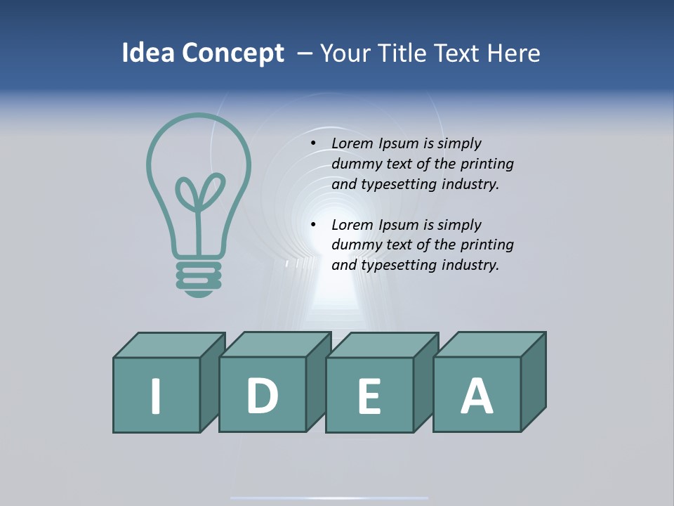 Symbol Blue Security PowerPoint Template