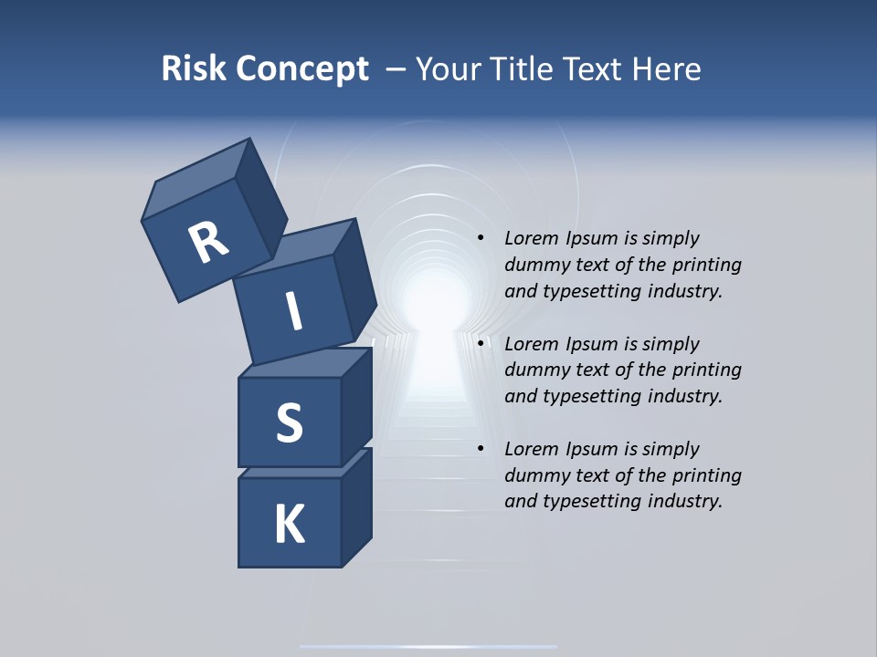 Symbol Blue Security PowerPoint Template