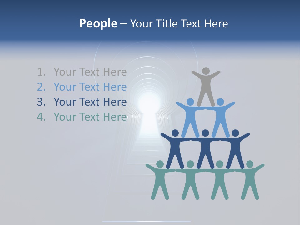 Symbol Blue Security PowerPoint Template