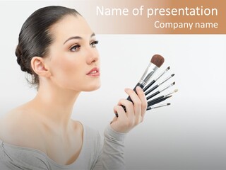 Female Brush  PowerPoint Template