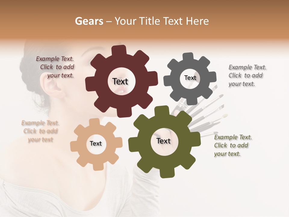 Female Brush  PowerPoint Template