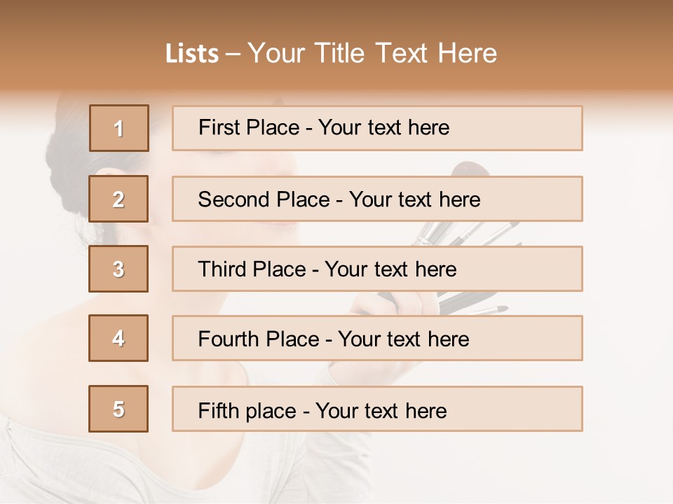 Female Brush  PowerPoint Template