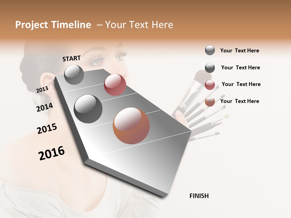 Female Brush  PowerPoint Template
