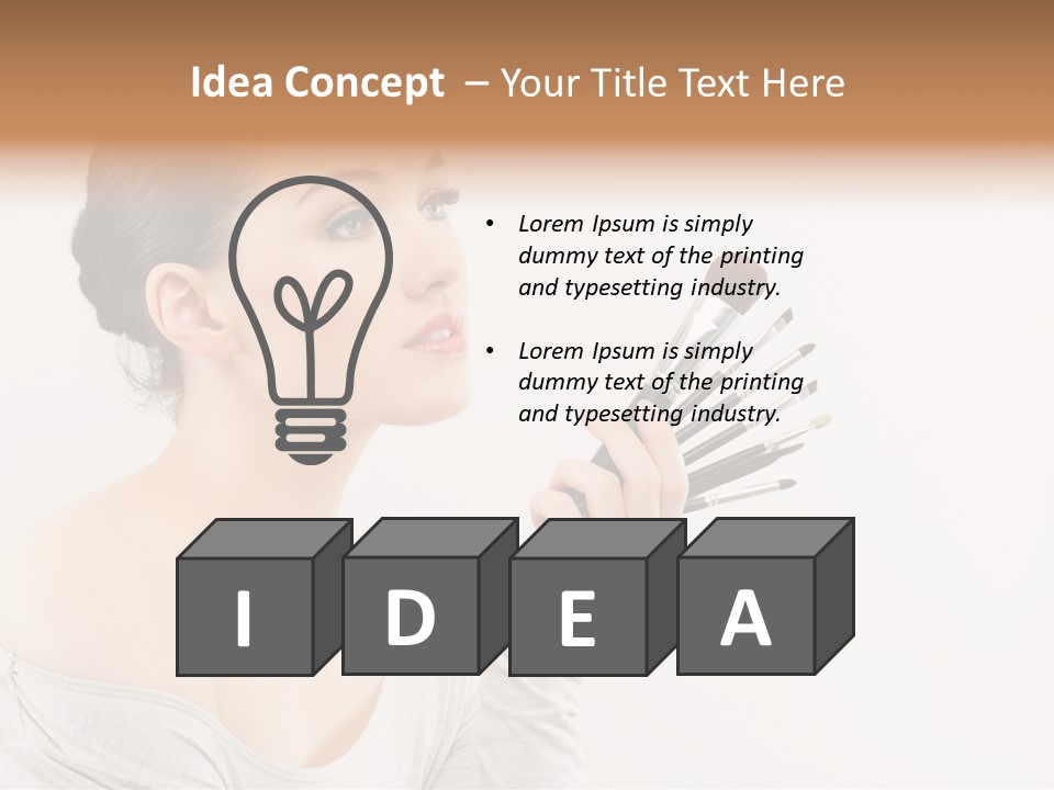 Female Brush  PowerPoint Template