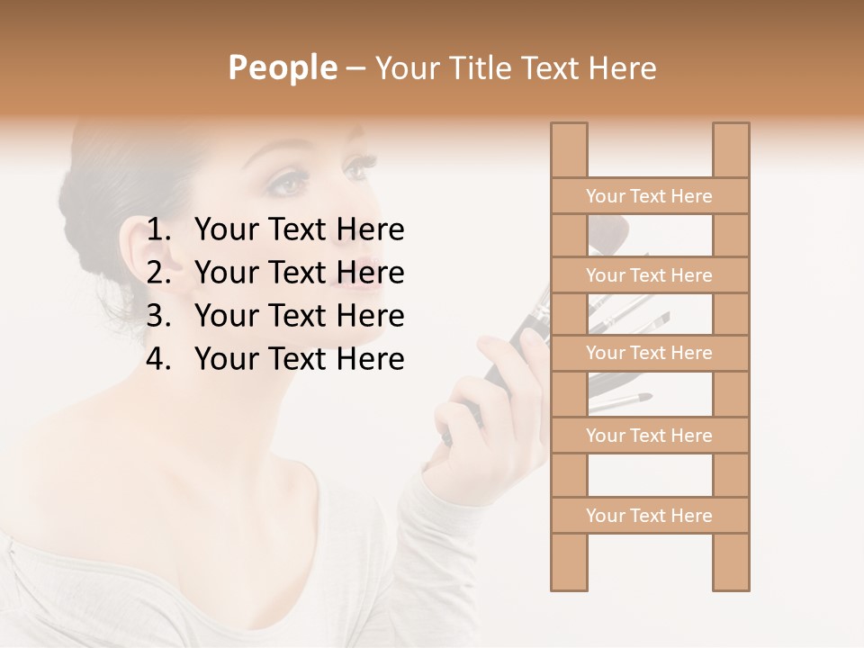 Female Brush  PowerPoint Template