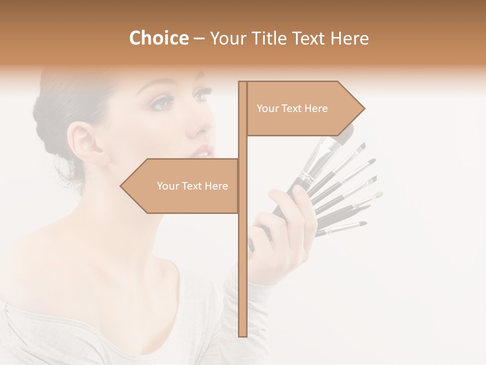 Female Brush  PowerPoint Template