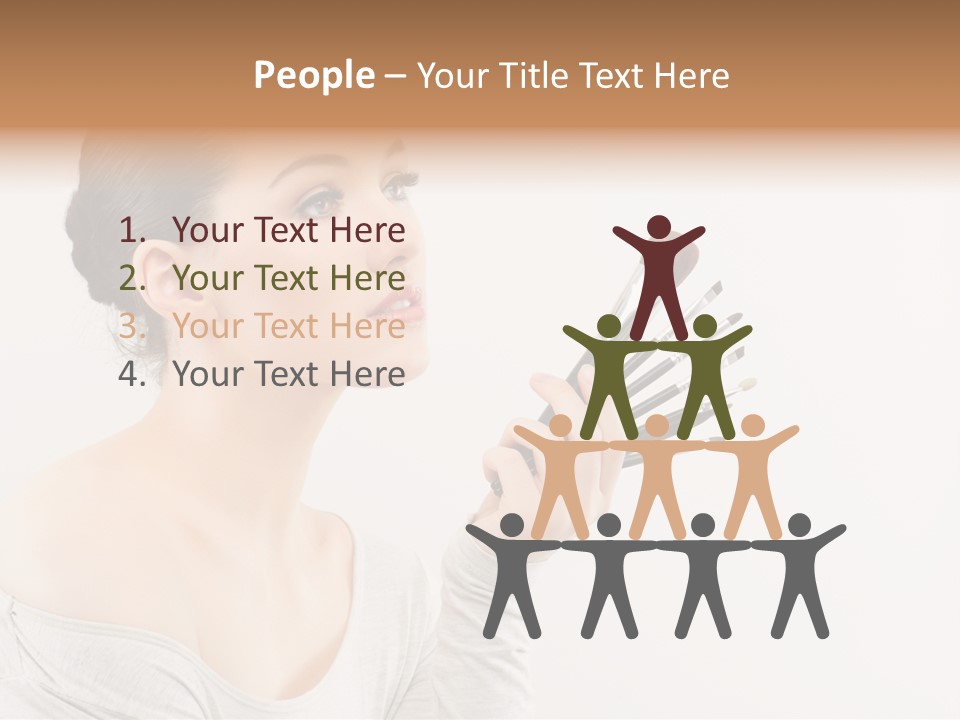 Female Brush  PowerPoint Template