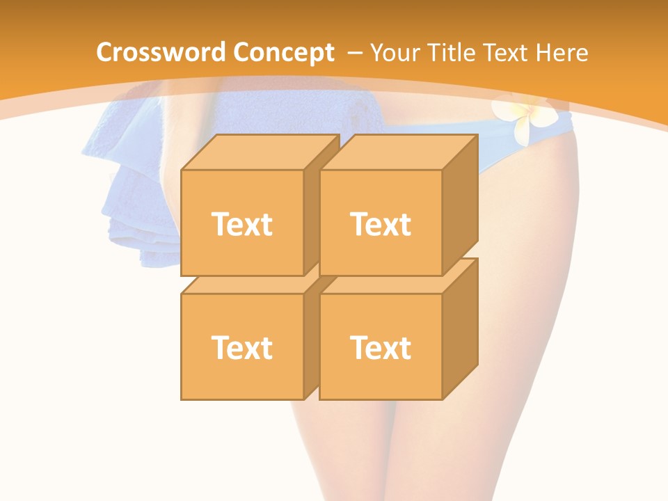 Swimsuit Sexy Towel PowerPoint Template