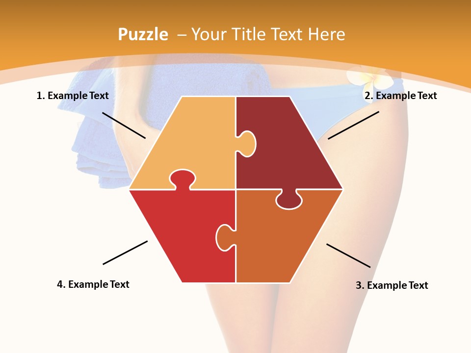 Swimsuit Sexy Towel PowerPoint Template