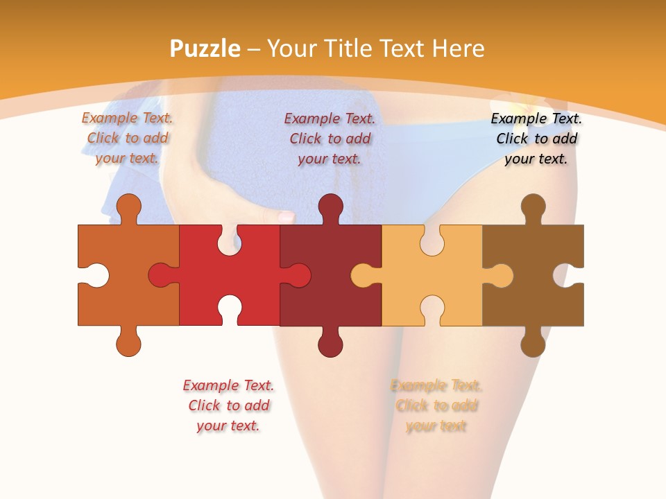 Swimsuit Sexy Towel PowerPoint Template