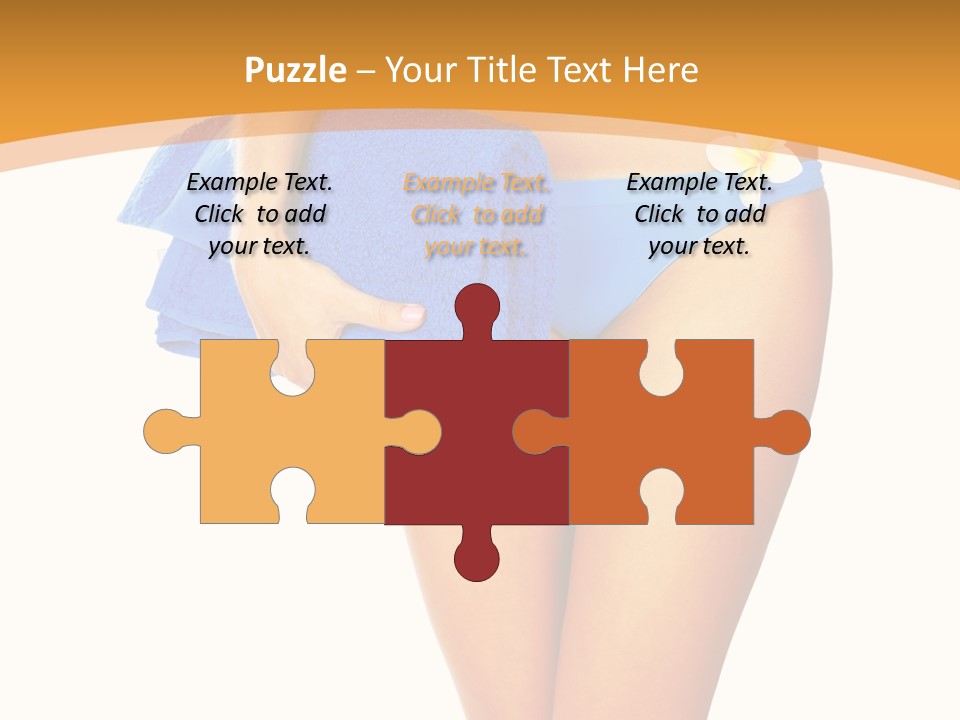 Swimsuit Sexy Towel PowerPoint Template