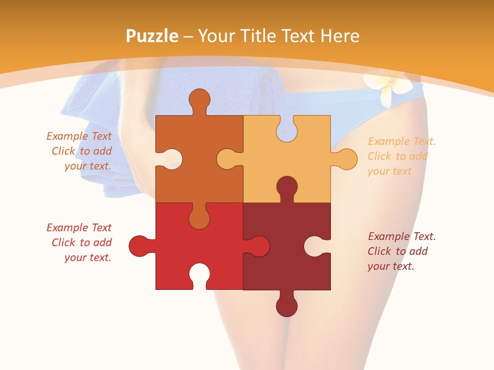 Swimsuit Sexy Towel PowerPoint Template